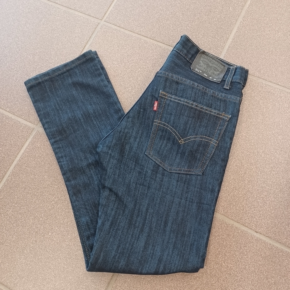 Levi's 511 Slim Youth/Jeunes 16 Reg 28 x 28 Red Tab Dark Indigo/Blue